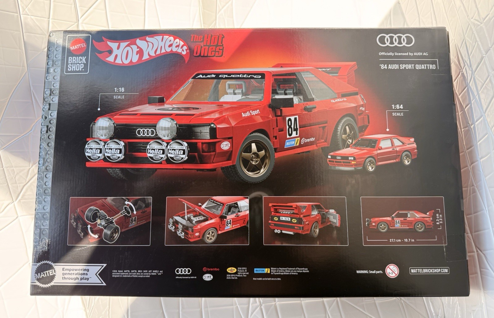 RARE Mattel Brick Shop Hot Wheels ’84 Audi Sport Quattro Sealed Brand New 2026