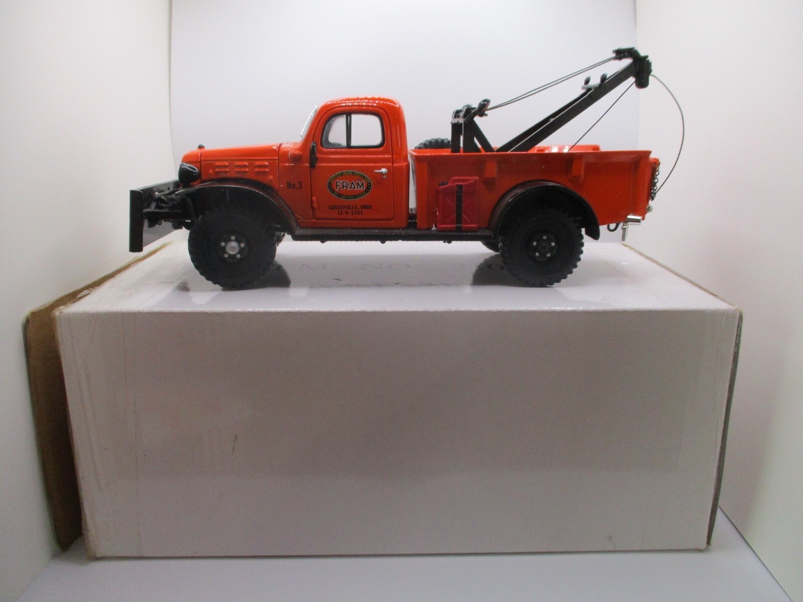Fram Dodge Power Wagon Tow Truck No. 1 Die Cast Collectible RARE Greenville Ohio