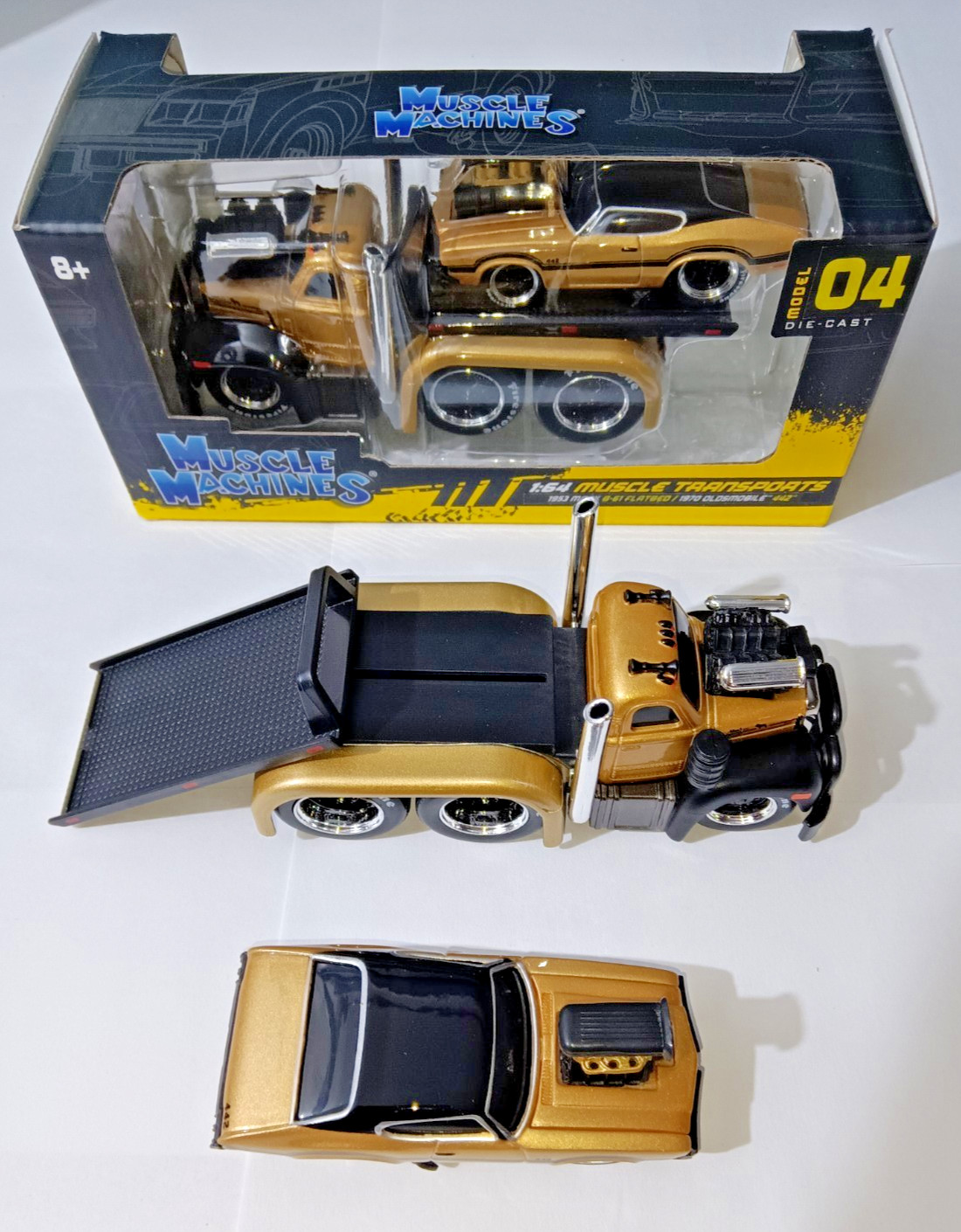 1:64 1953 MACK B-61 FLATBED & 1970 442 OLDSMOBILE OUT OF PRODUCTION SEALED NEW!!