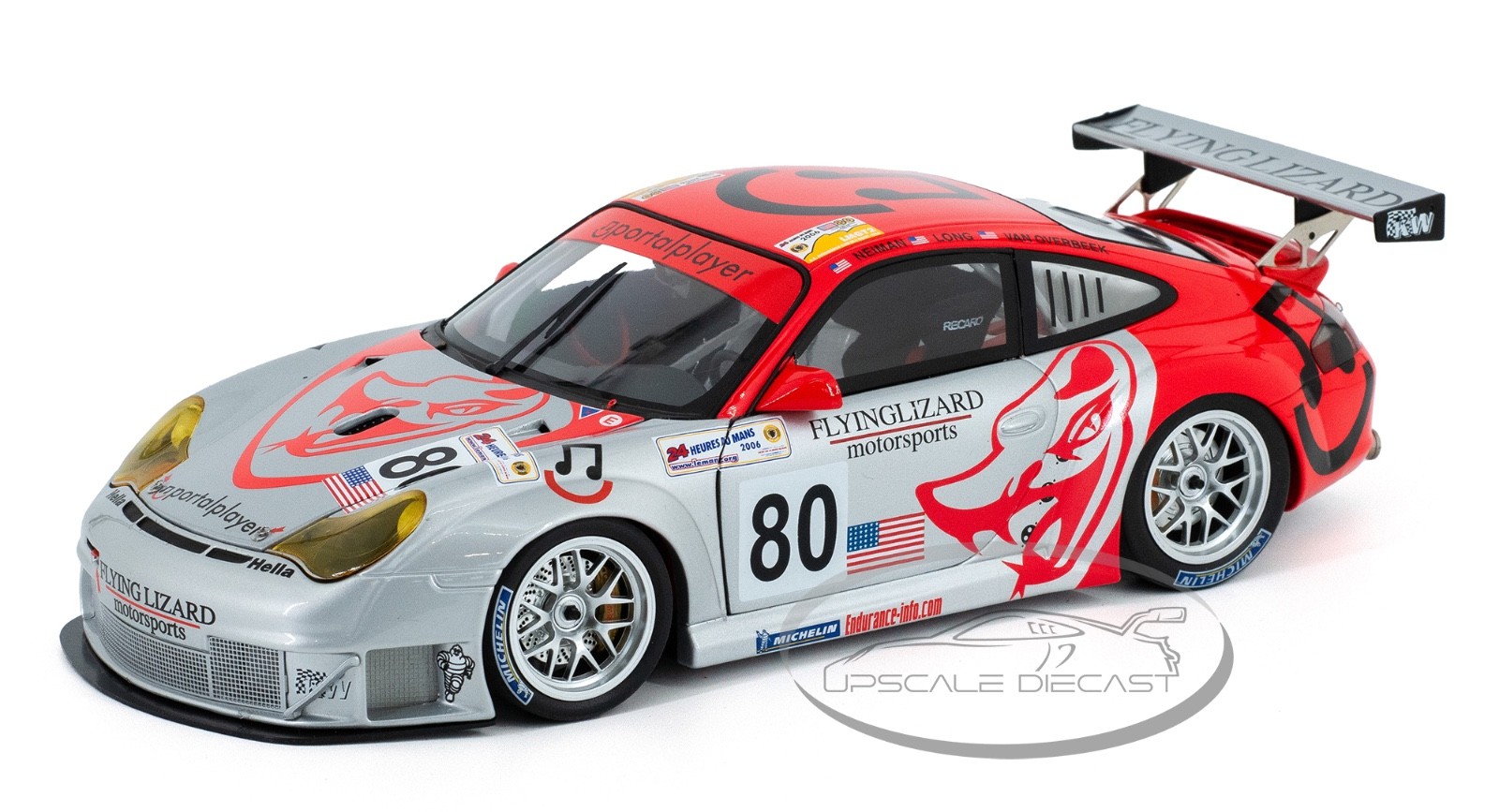 Minichamps 1/18 Porsche 911 GT3 RSR Flying Lizard Le Mans 24hr 2006 Brand New