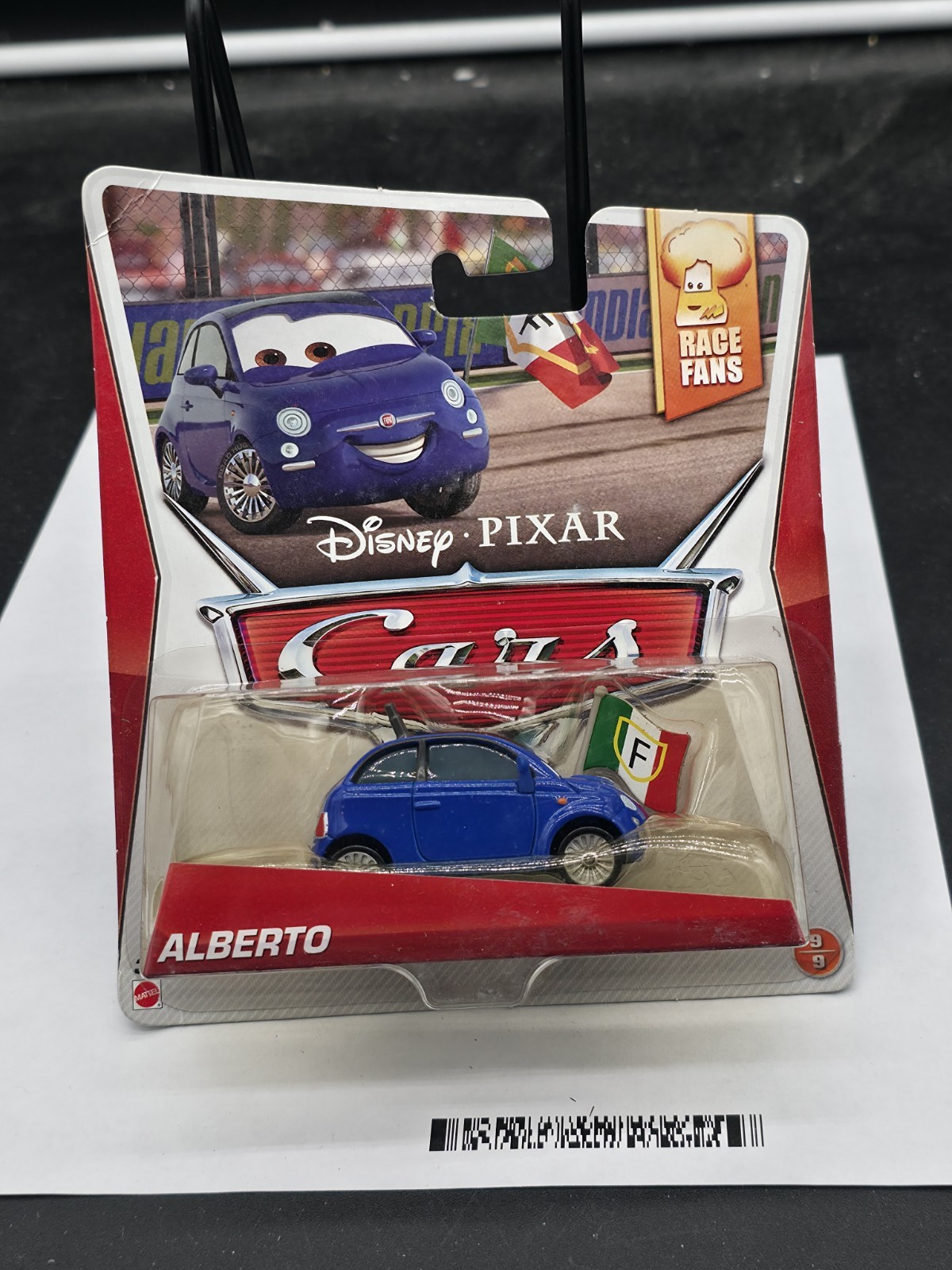 Mattel Disney Pixar Cars ALBERTO Race Fan Sealed On Card