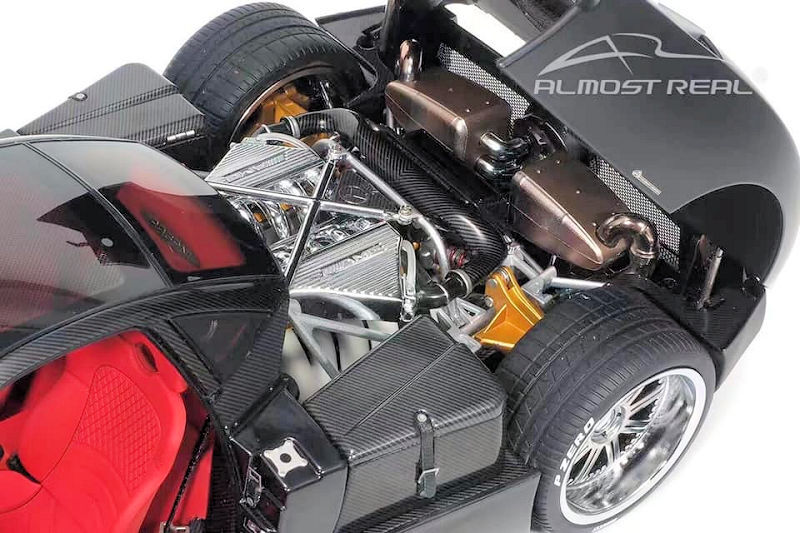 Very Rare Almost Real 1/18 Pagani Zonda F 2005 Matt Black Limited Edition 500