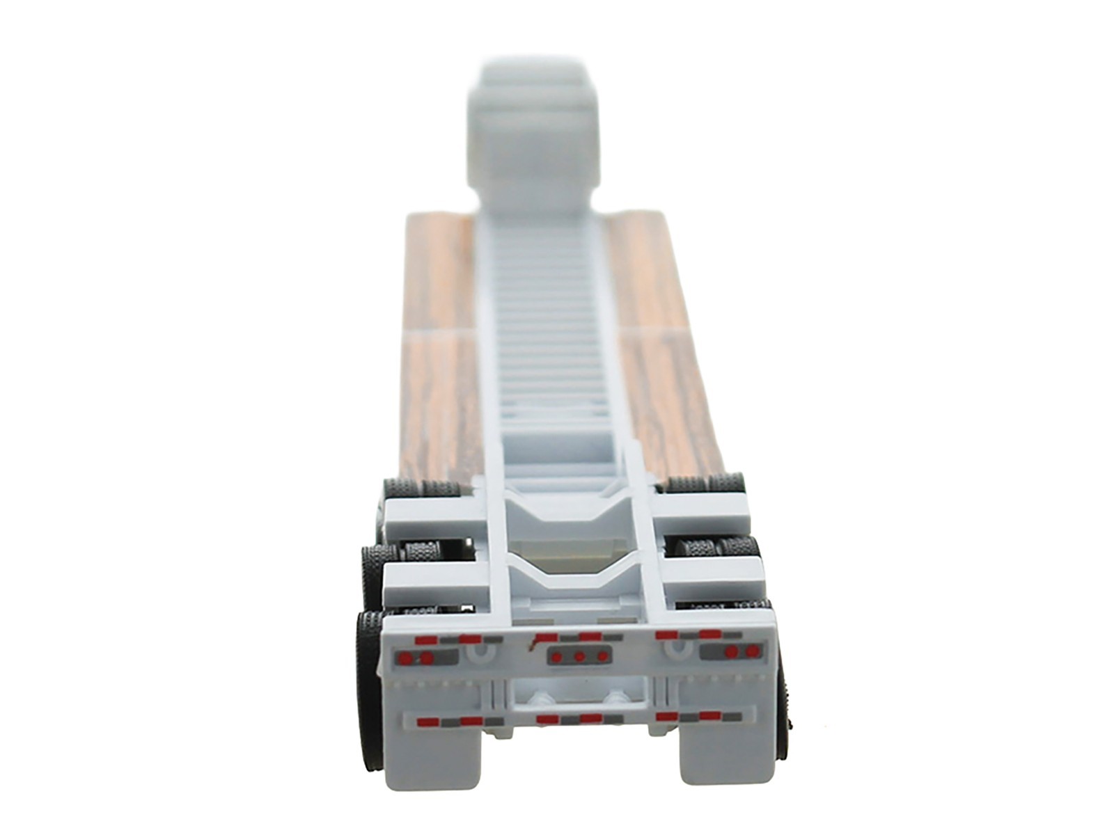 LOW BOY FLATBED TRAILER WHITE 1/87 (HO) MODEL BY HO LOGISTICS HL-487