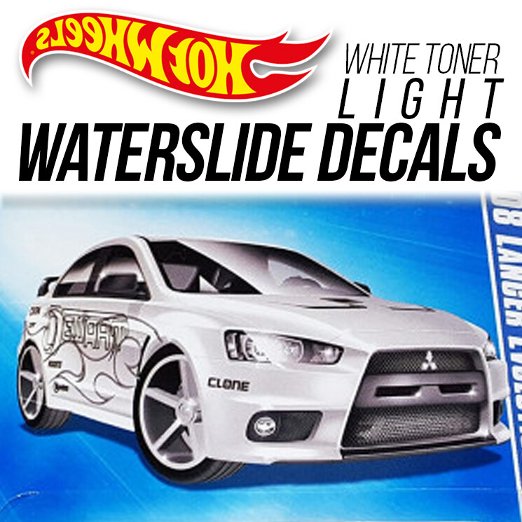 1/64 Scale MITSUBISHI EVO X Head Tail Light WaterSlide Decal Custom Hot Wheels