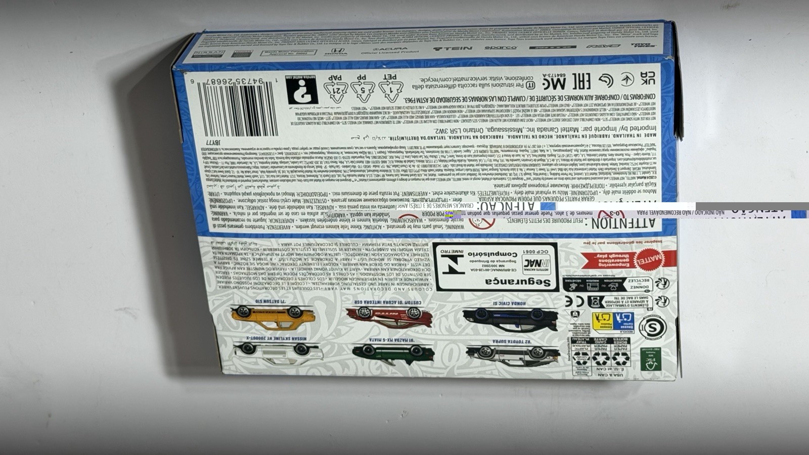 Hot Wheels Silver Series 6 Pack JDM Set Toyota Supra Nissan Skyline Honda Civic