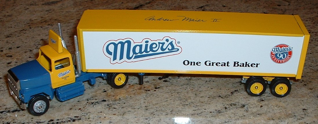 Maier’s One Great Baker ’97 signed ed. Winross Truck