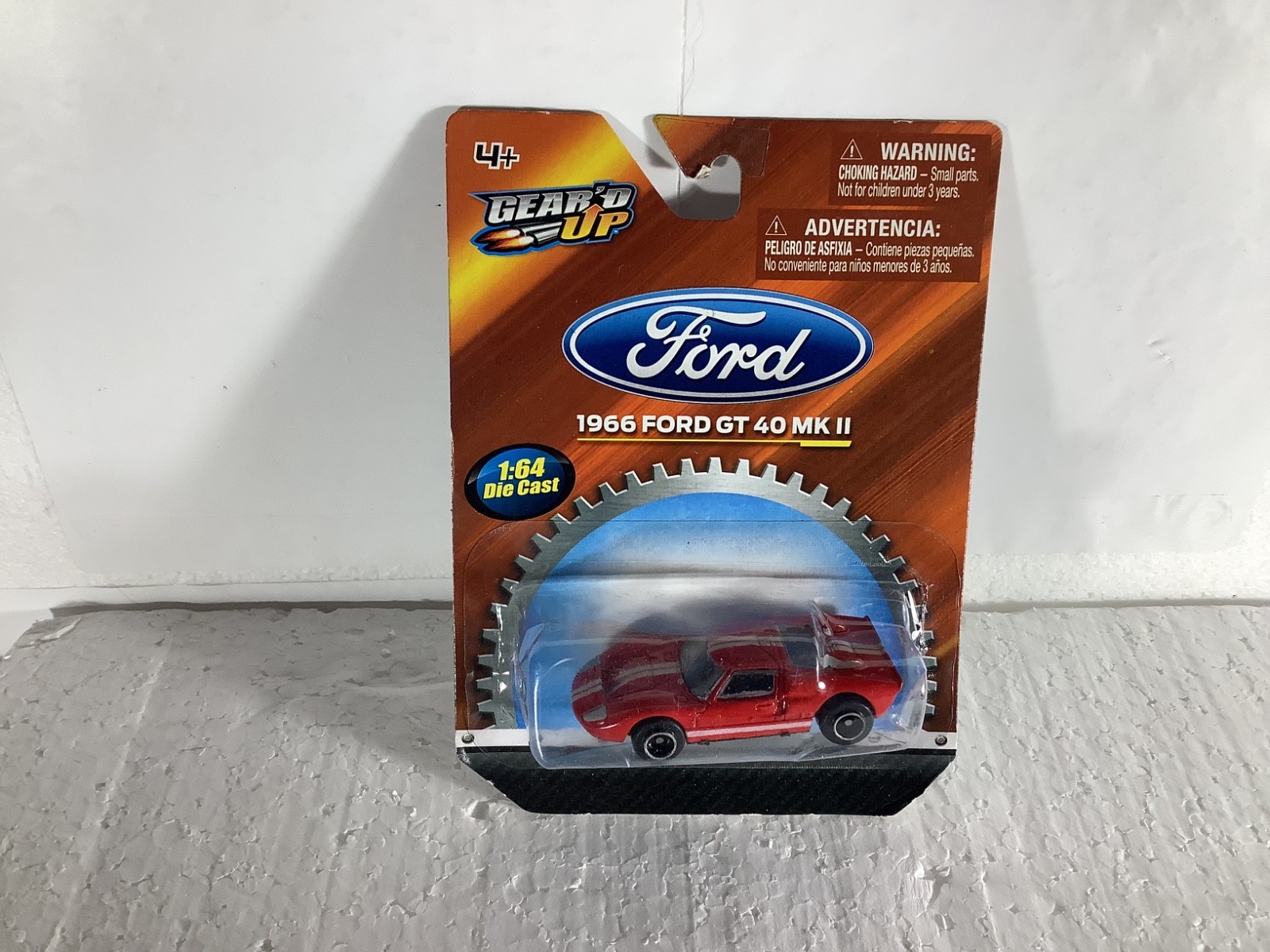 Gear’d Up ~ Officially Licensed ~ 1966 Ford GT-40 MK II ~ 1:64 Die Cast RED&BLUE