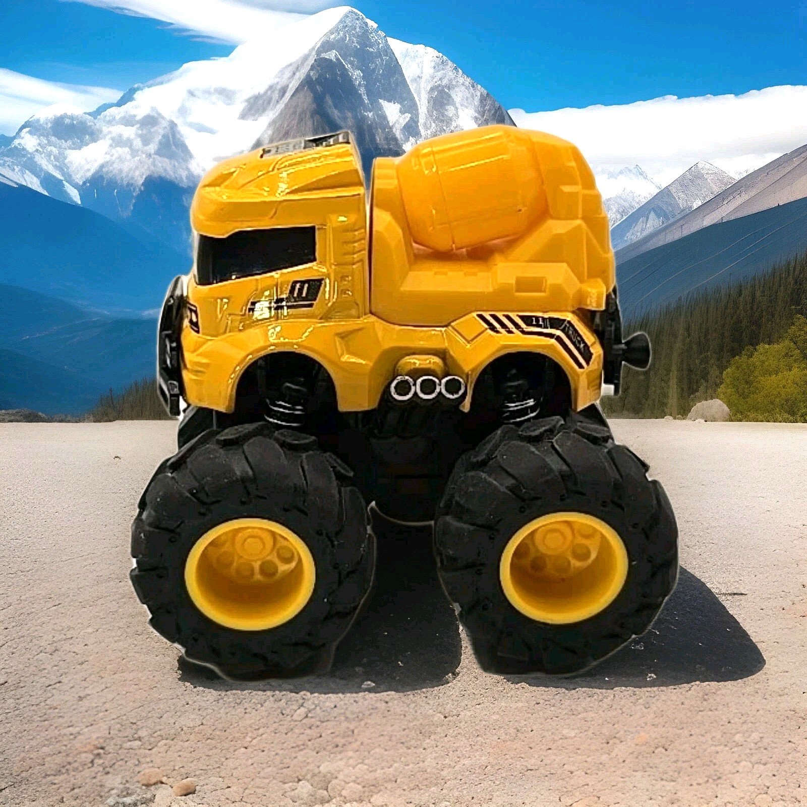 Kid Galaxy Cement Truck Pullback/Friction Rev-N-Go Monster Truck