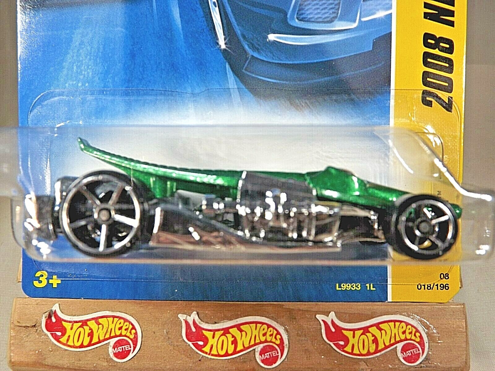2008 Hot Wheels #18 New Models 18/40 CROC ROD Green-Chrome w/Chrome OH5 Spokes