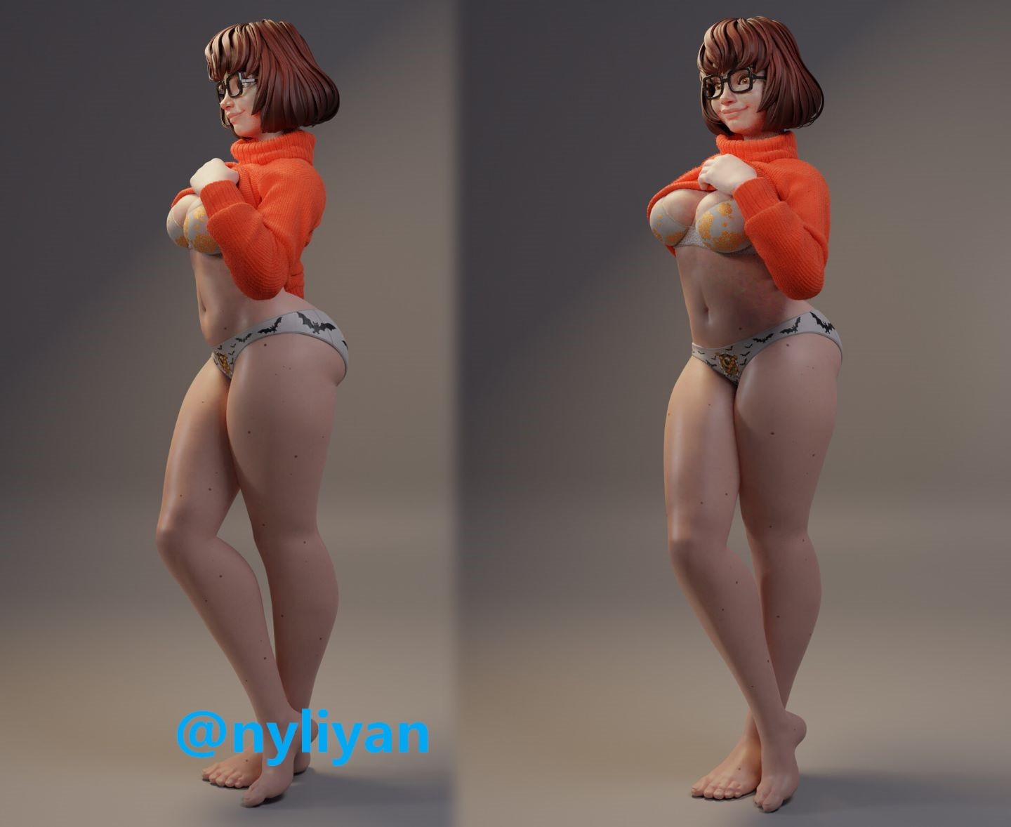 1/18 Miniatures Sexy Underpants Beauty Girl Scene Props Figures Model For Cars