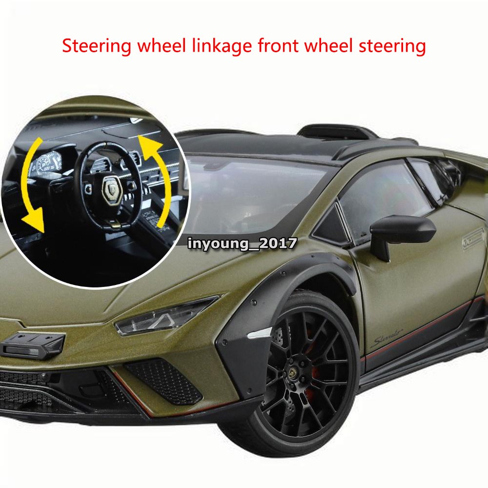 1:18 Lamborghini Huracan Sterrato Model Car Diecast Toy Vehicle Kids Toys Green