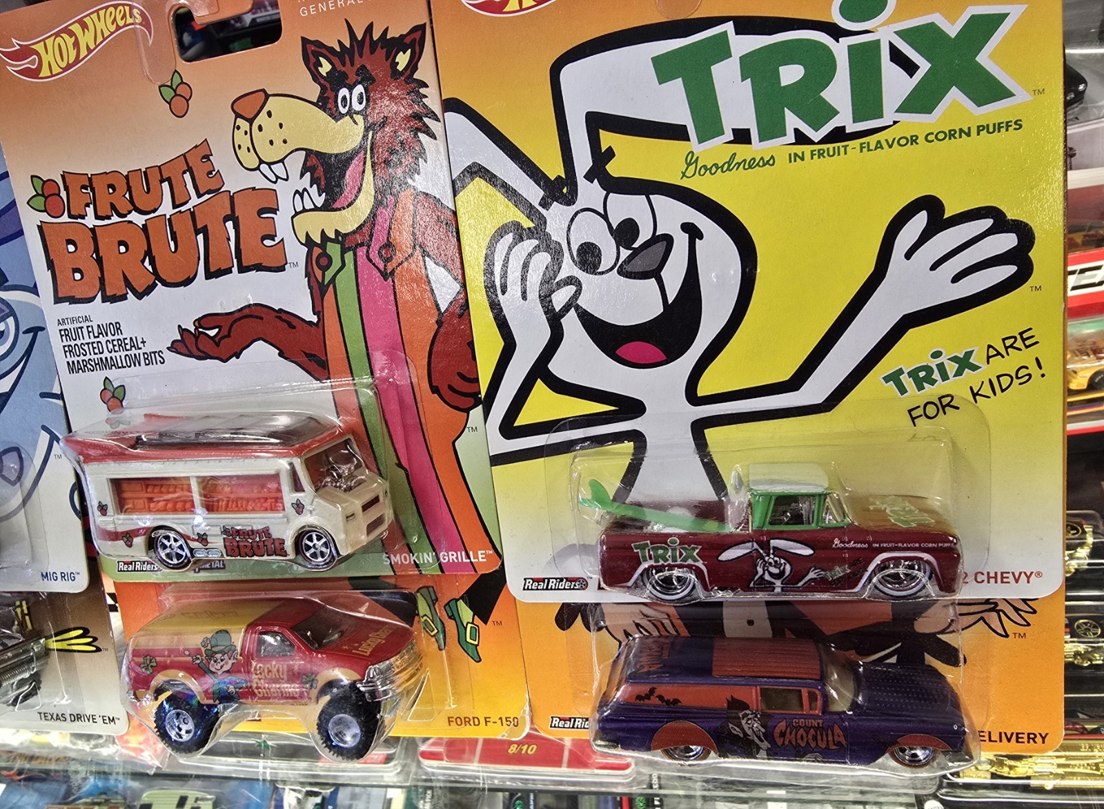 Hot Wheels Pop Culture General Mills Complete Set Trix Custom ’62 Chevy “MOC”