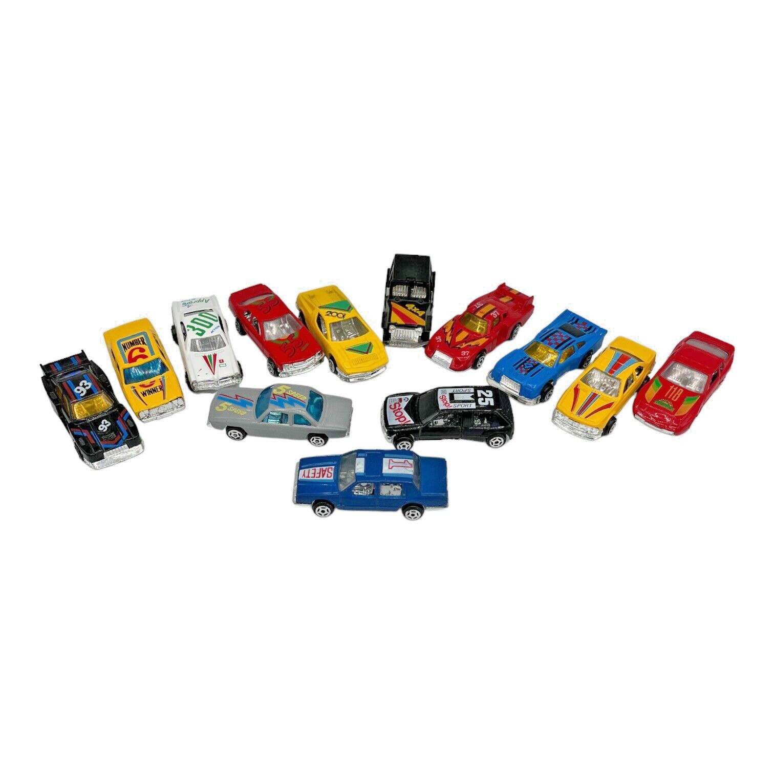 Lot of 13 Vintage Unbranded Toy Cars Winner 5 Speed Stop & Other Tampos China