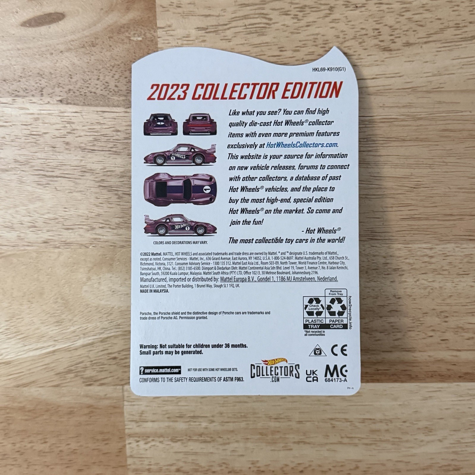 2023 Hot Wheels DOLLAR GENERAL Mail In PORSCHE 993 GT2 Collector Edition Purple
