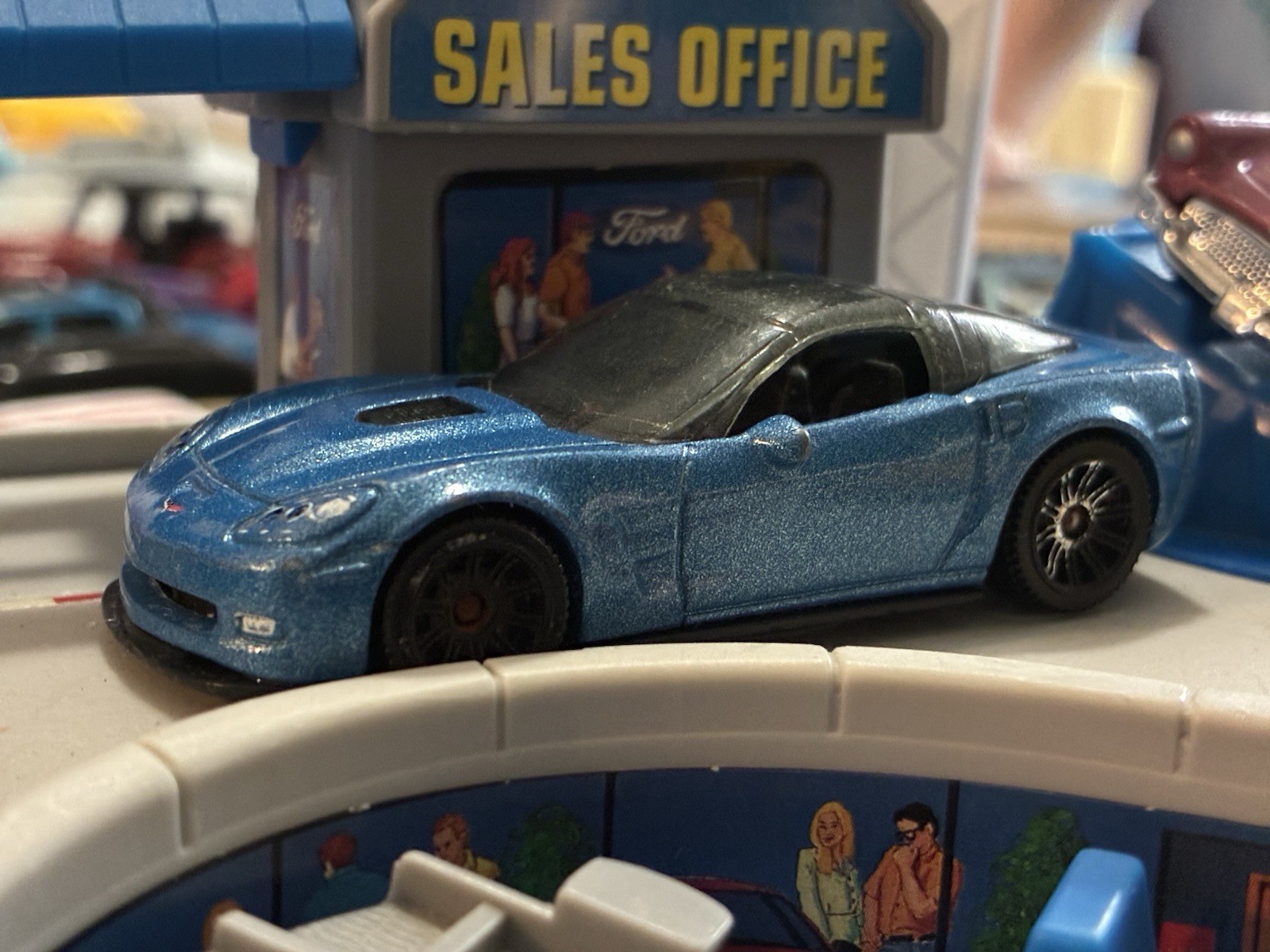 Lot of 2 2008 Chevrolet Corvette ZR1’s Loose Blue and Yellow Matchbox 1/64