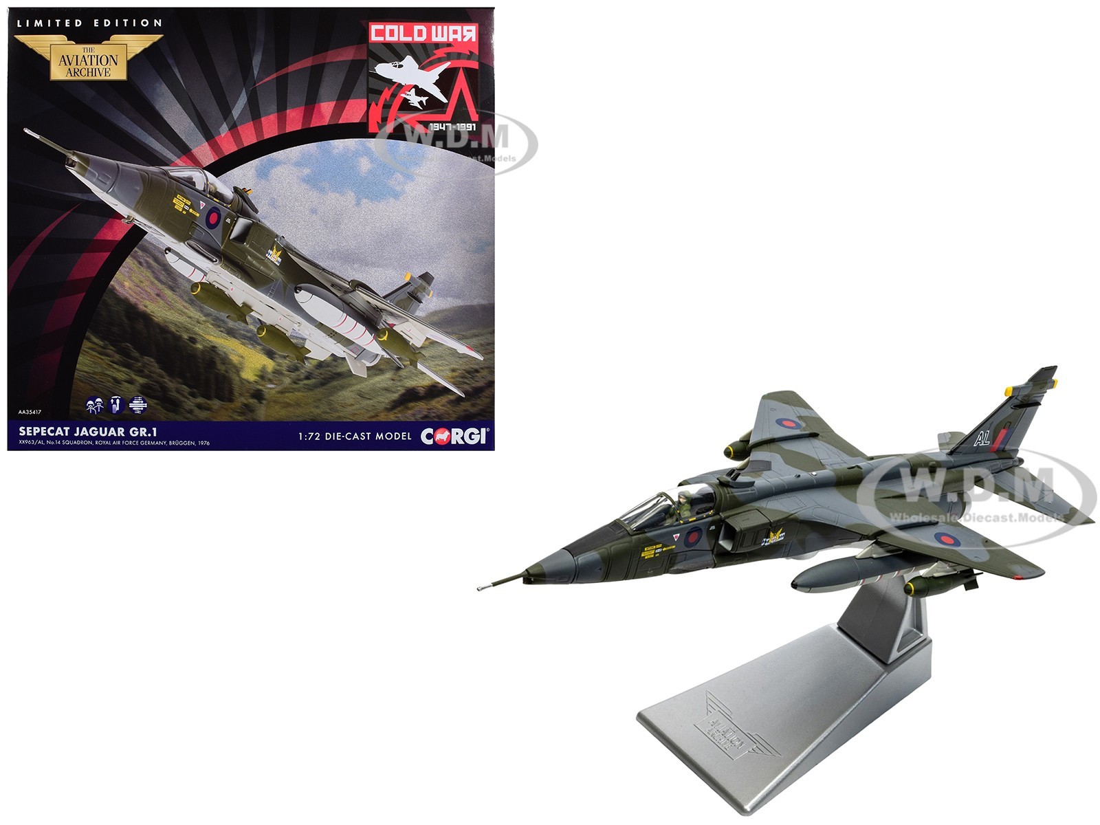 SEPECAT JAGUAR GR.1 AIRCRAFT “RAF GERMANY” (1976) 1/72 DIECAST BY CORGI AA35417