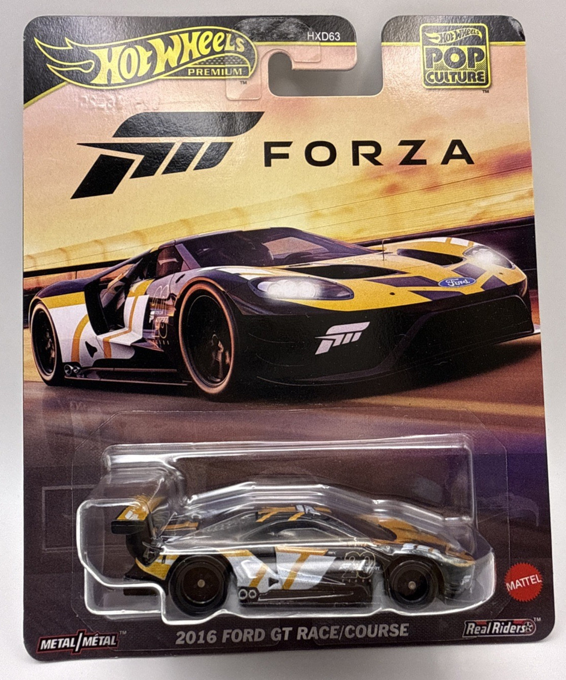 Hot Wheels Premium Forza 2016 Ford GT Race/Course – Pop Culture Real Riders