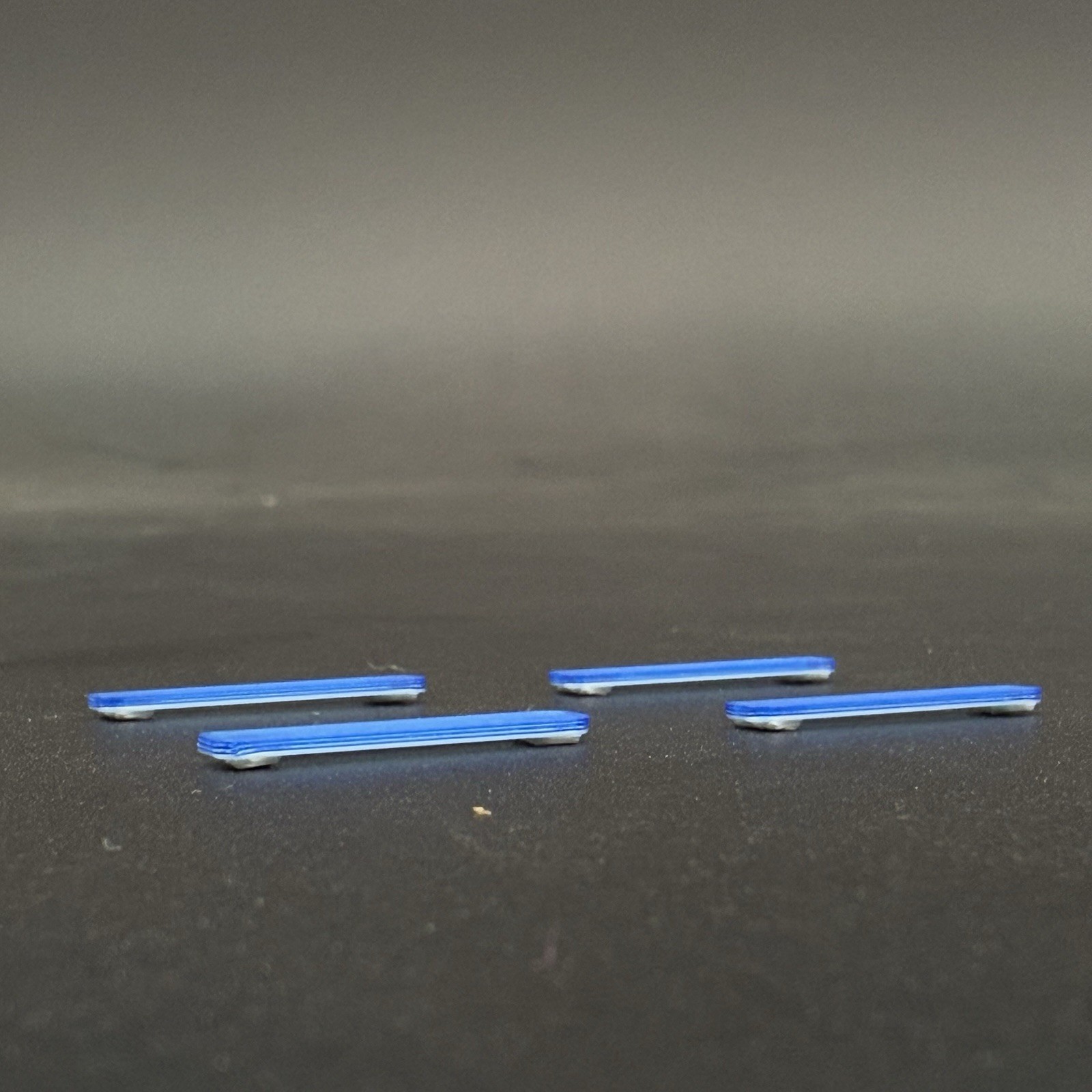 4 Pack 1/87 HO Scale Blue LED Style Long Whelen Lightbar Police Fire 8706