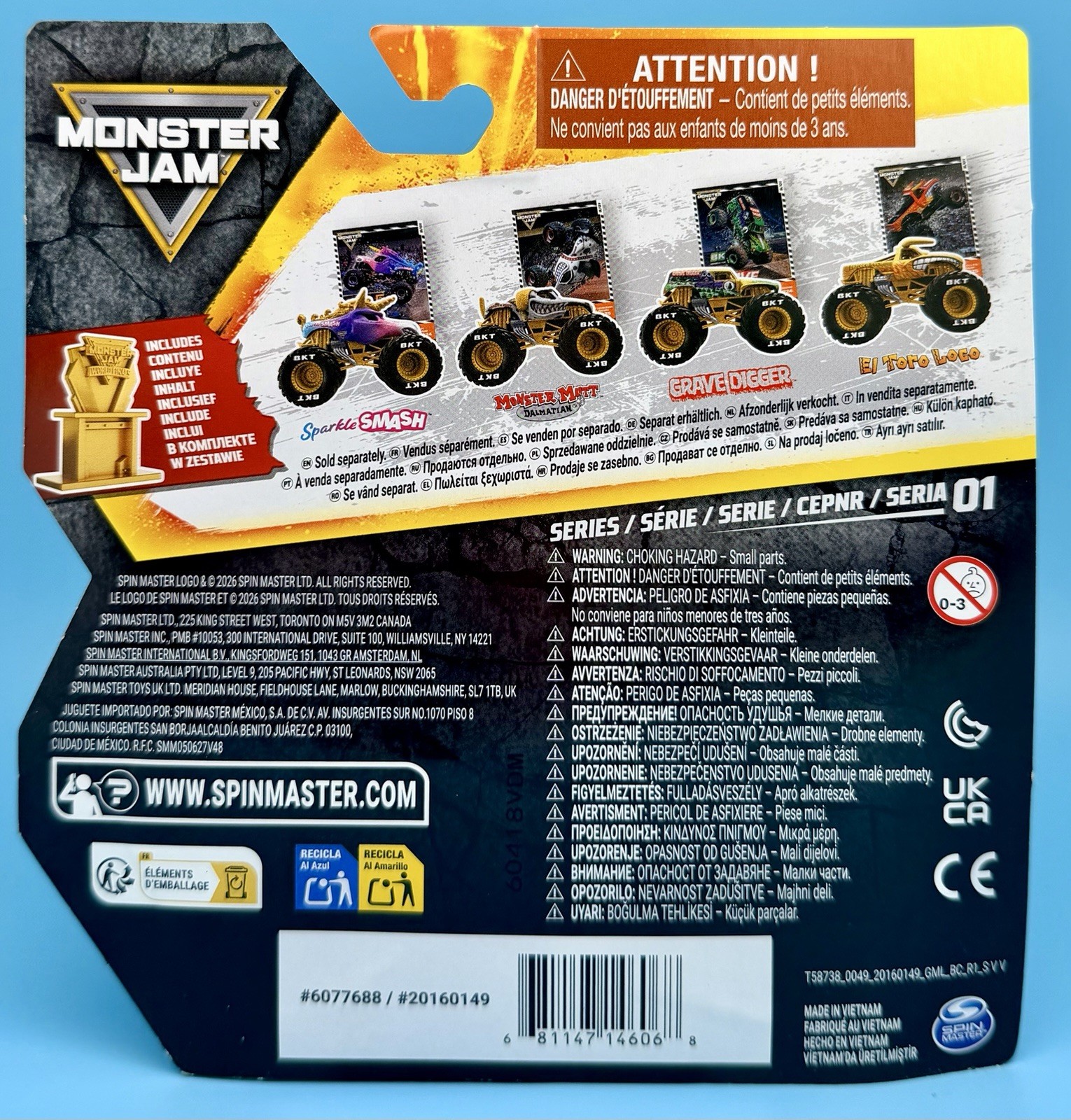 2026 Monster Jam EL TORO LOCO 25th Anniversary Monster Trucks Series 01 Trophy