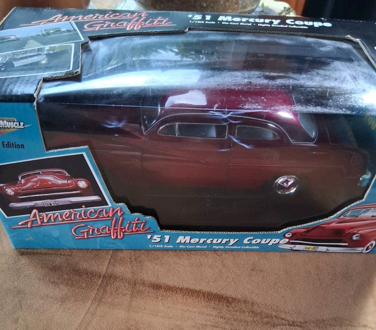 American Muscle 1951 Mercury Coupe American Graffiti 1:18 Diecast Car NIB