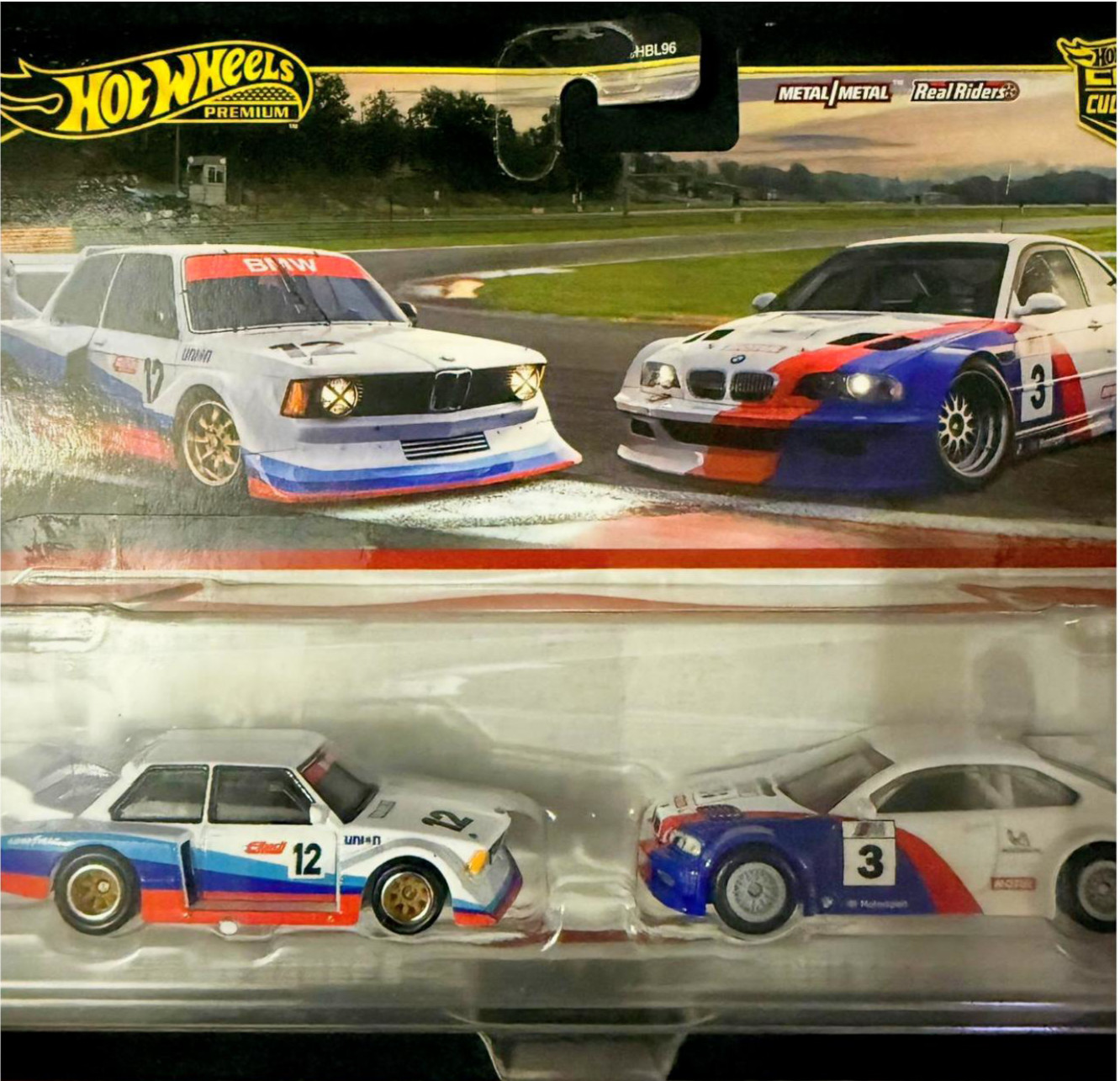 Hot wheels Premium BMW 320 Group 5 + 2001 BMW M3 GTR 2 car pack on Real Riders