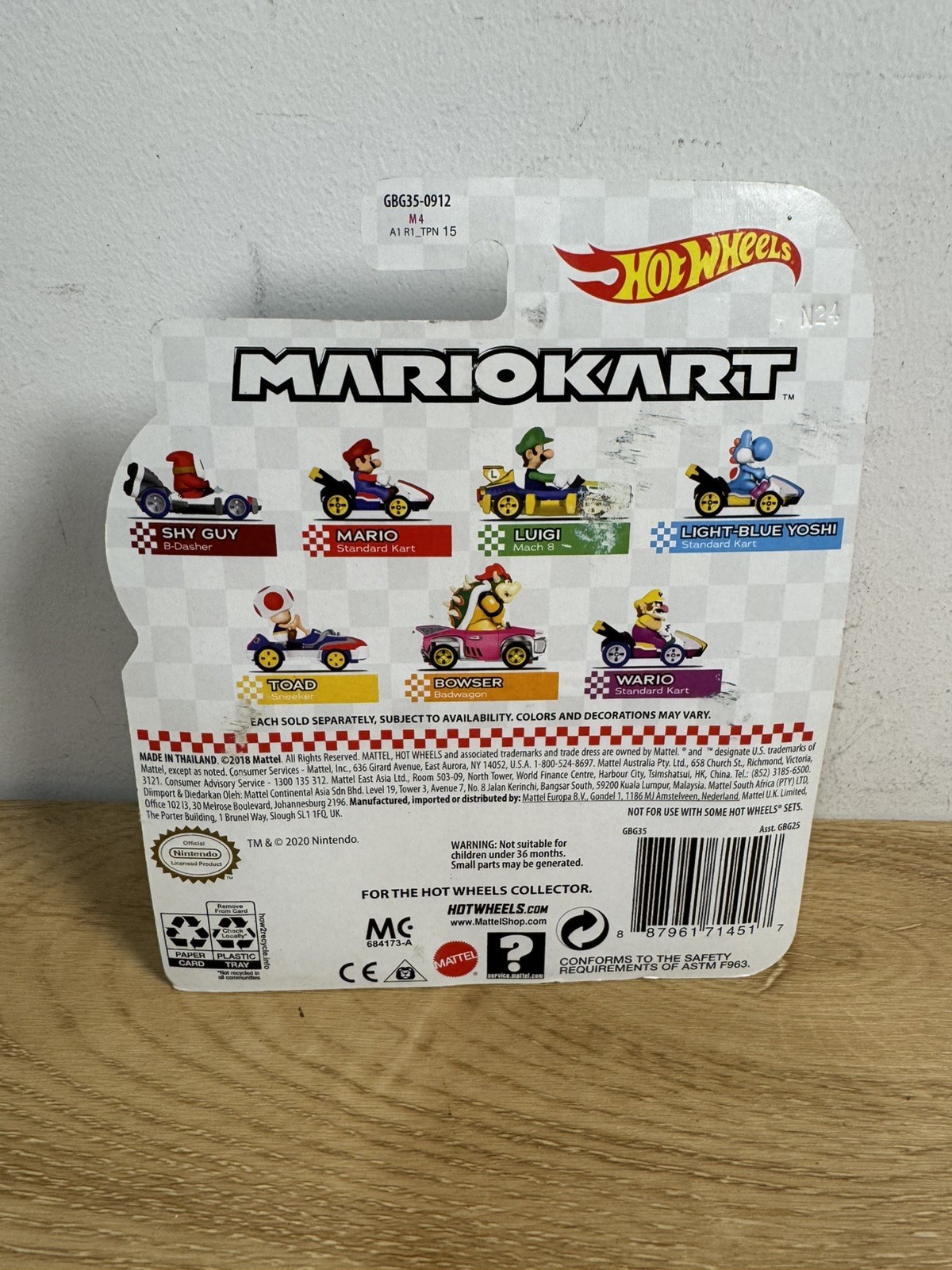 2026 Hot Wheels Mario Kart LIGHT BLUE YOSHI STANDARD KART NEW Free Shipping