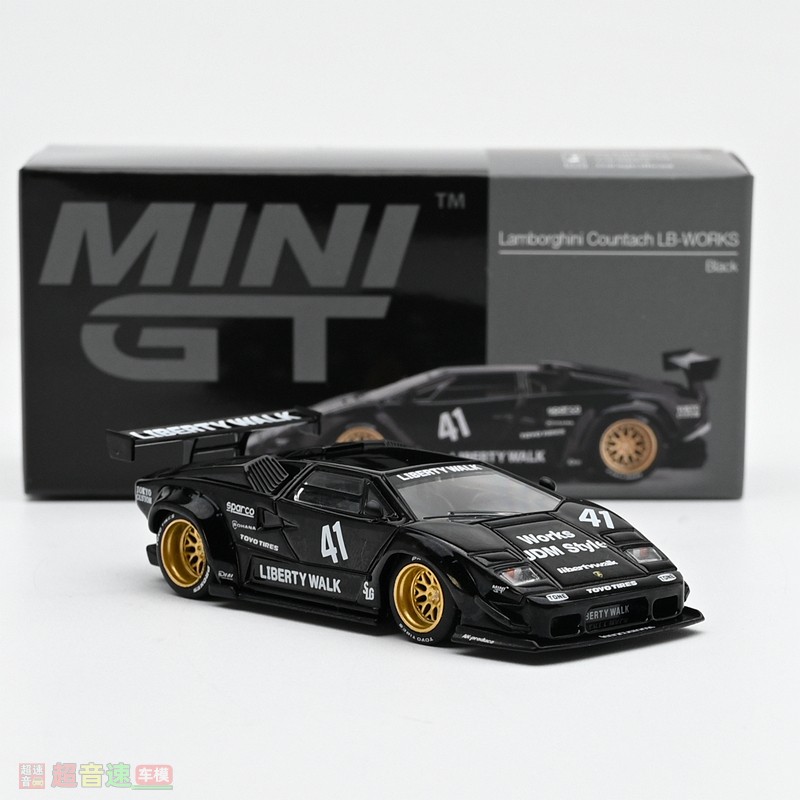 1:64 Lamborghini Countach with Liberty Walk Wide Body Kit Die Cast Car Model