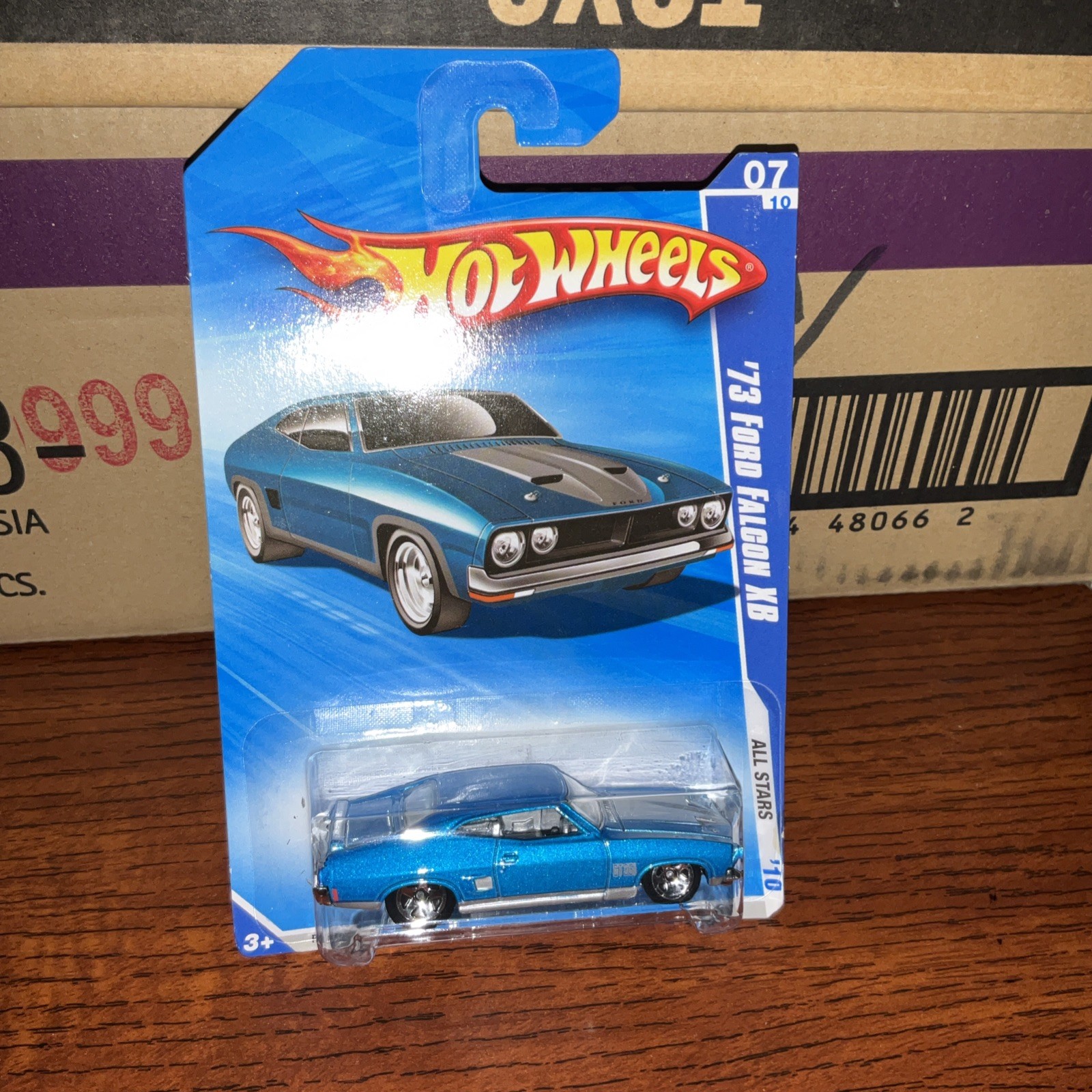 2010 Hot Wheels All Stars 1973 ’73 Ford Falcon XB Blue 125 Die Cast 1:64