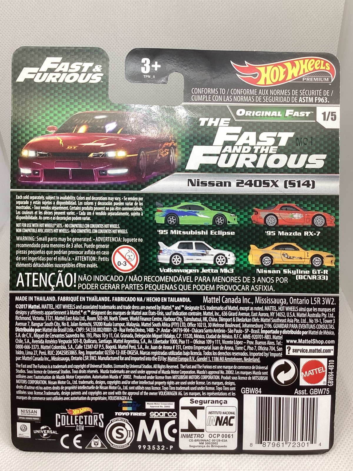 Hot Wheels Fast & Furious Original Fast Nissan 240SX (S14). Real riders.