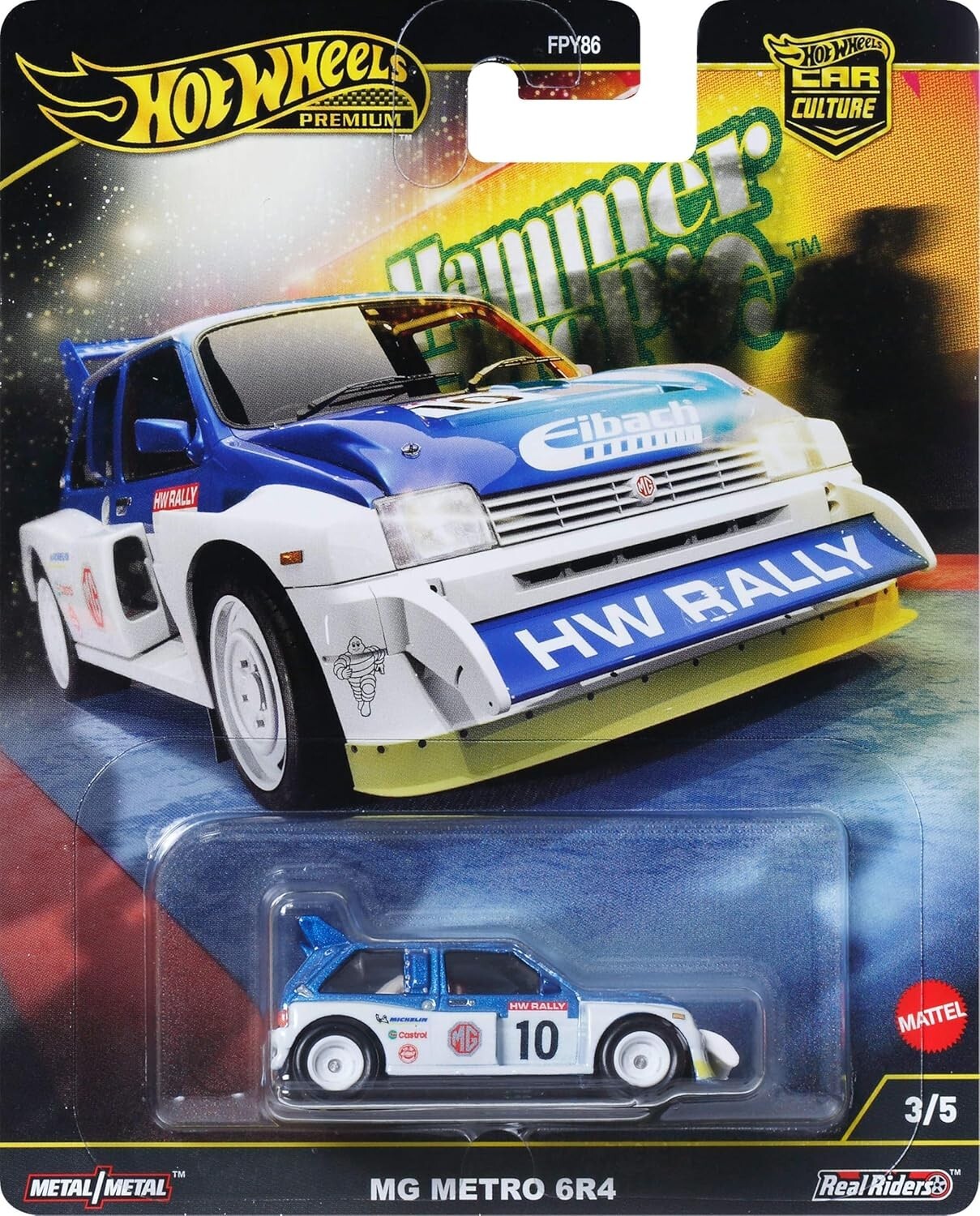 Hot Wheels Car Culture “Hammer Drop” MG Metro 6R4 1:64 Diecast Model Car