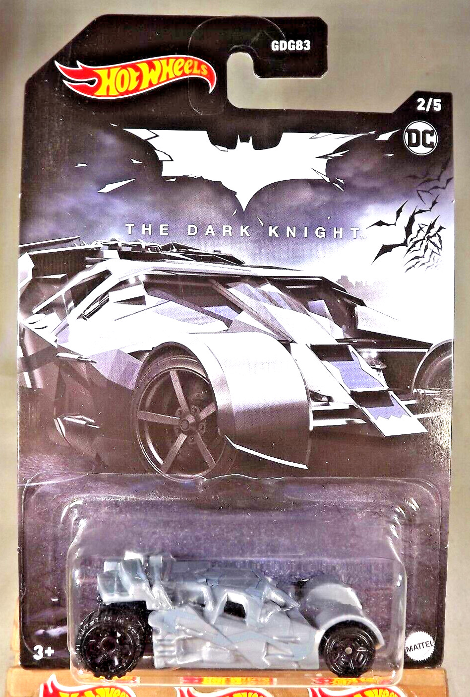 2022 Hot Wheels DC Batman The Dark Knight 2/5 THE DARK KNIGHT BATMOBILE Gray