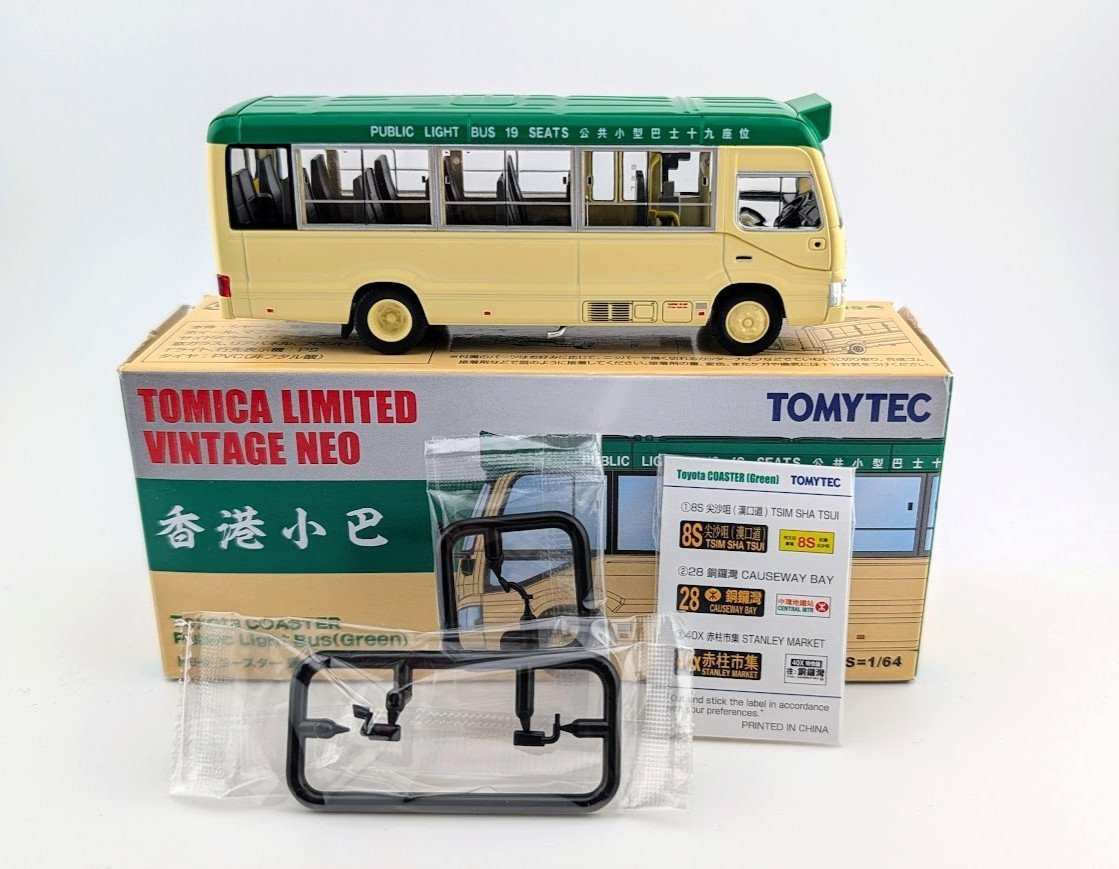 Tomica Limited Vintage Toyota Coaster Hong Kong Public Light Bus Green Model Car