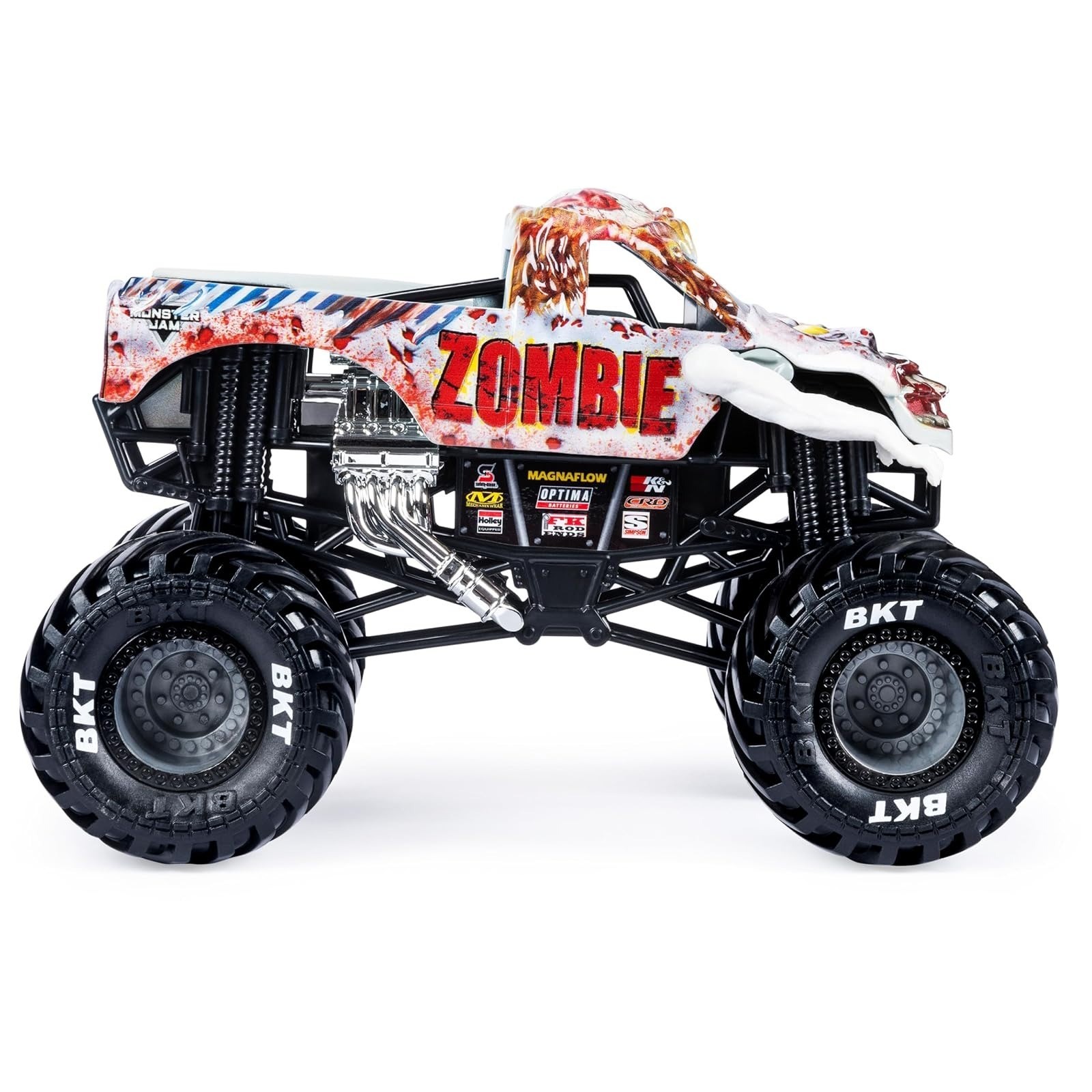 Monster Jam, Official Zombie Monster Truck, Collector Die-Cast Vehicle, 1:24 Sca