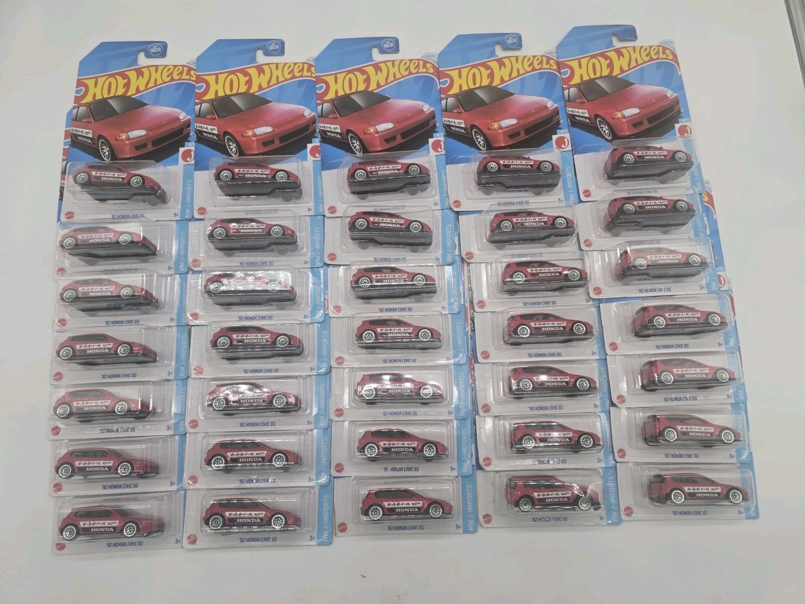 Hot Wheels 2024 ’92 Honda Civic EG Red Lot 35 J-imports 🔥