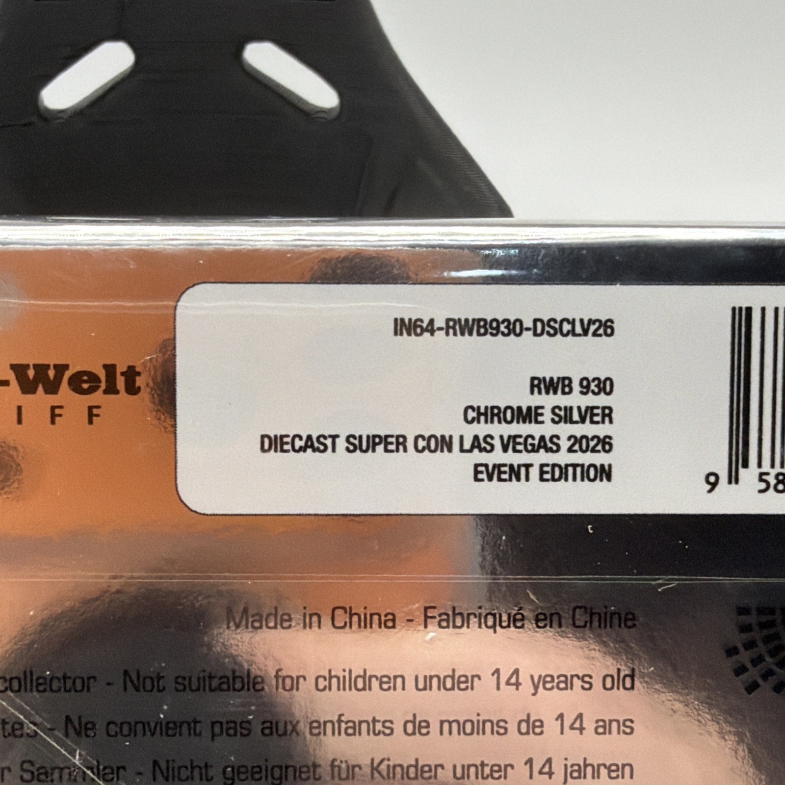 PORSCHE RWB 930 CHROME 2026 SUPER CON LAS VEGAS 1/64 DIECAST CAR BY INNO64 INNO