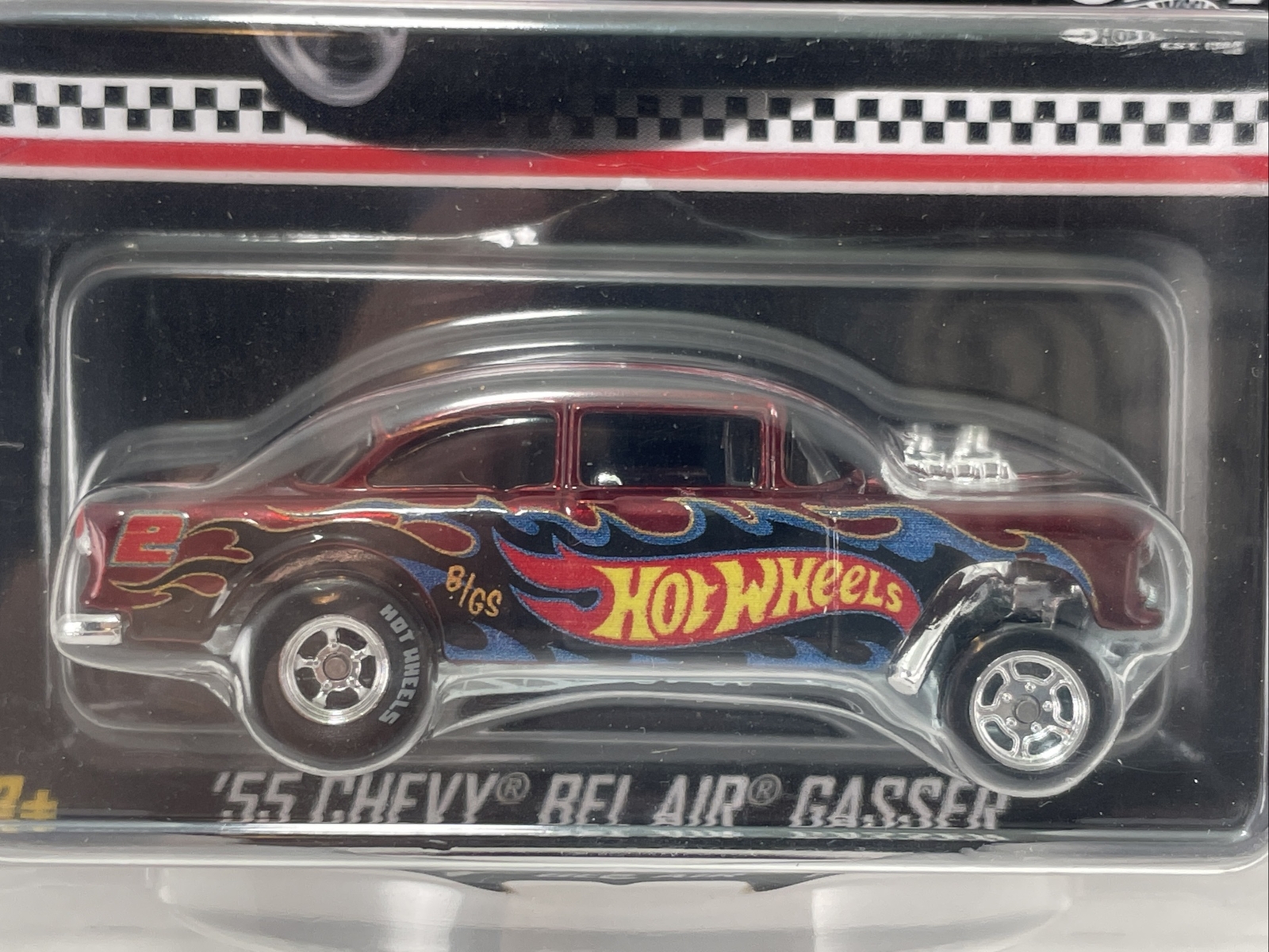 🚨2018 Hot Wheels Kmart Mail In 55 Chevy BEL AIR GASSER Red Real Riders🚨