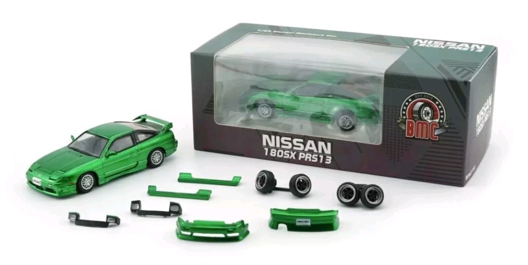 BM Creations Nissan 180SX PRS13 – Metallic Green – RHD 1:64 Diecast Car 64B0308