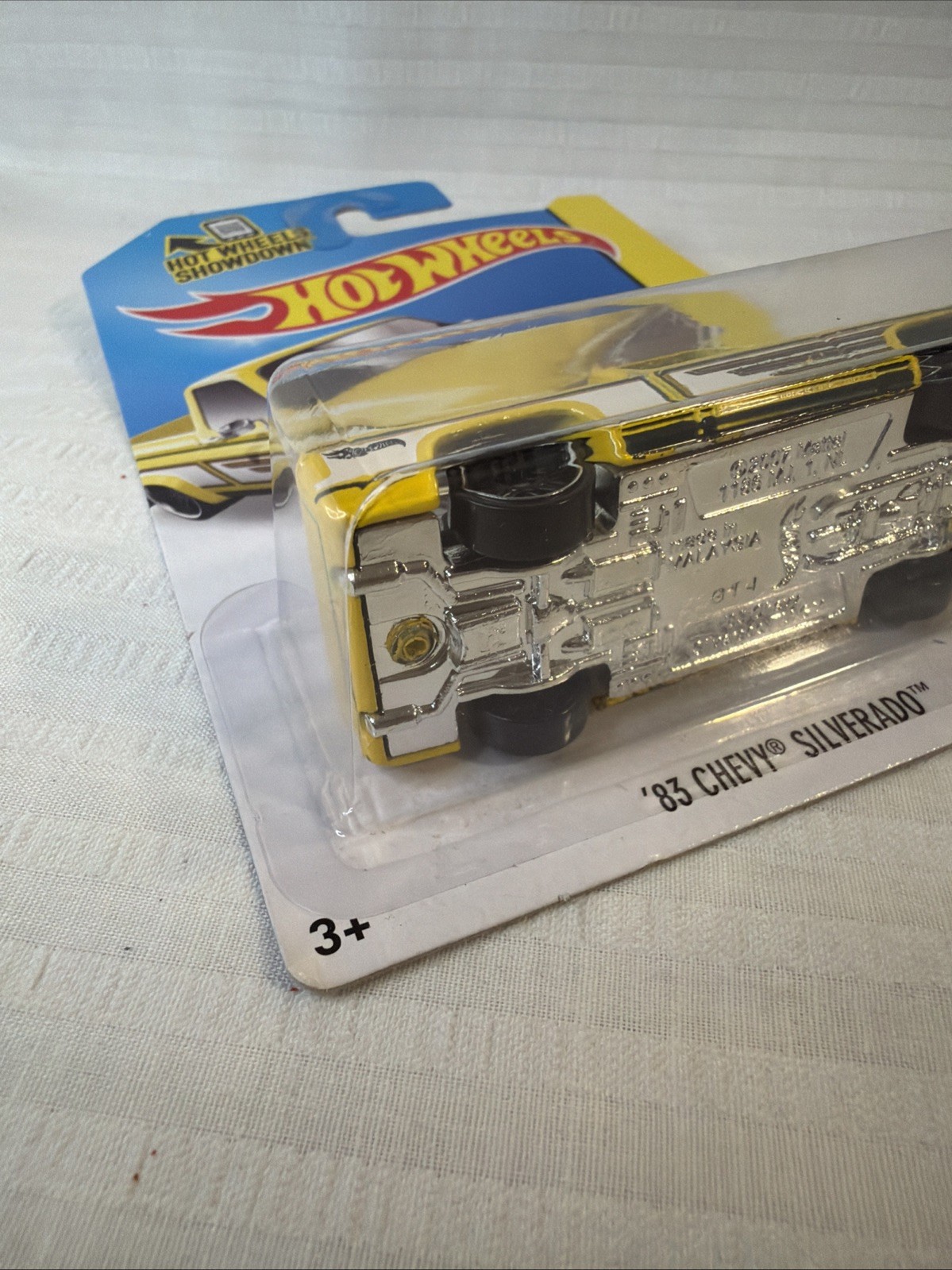 Hot Wheels 83 Chevy Silverado HW Off Road Yellow 2013 New Protector