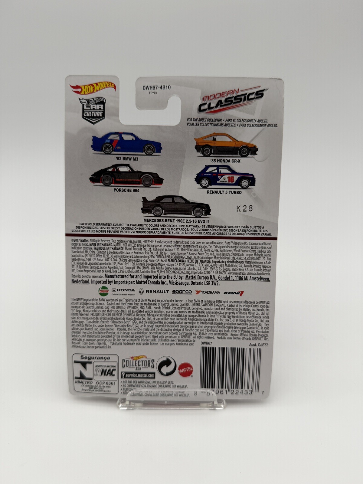 Hot Wheels 2017 Car Culture Modern Classics Porsche 964 3/5 Protector Case Nice