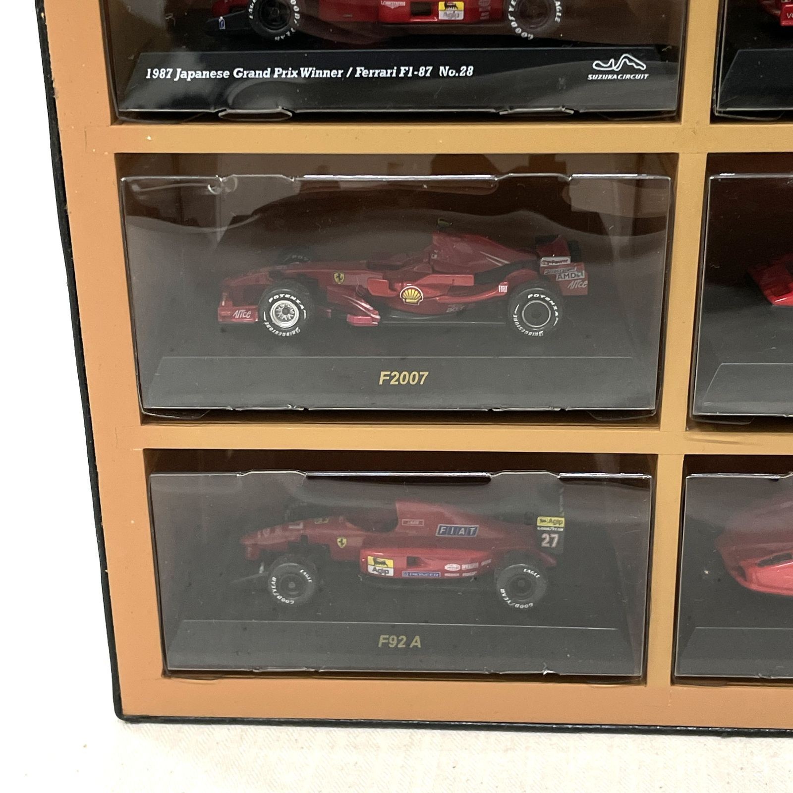Kyosho 1/64 Ferrari 15 Car Set with Case Red, Used, Collectible Toy