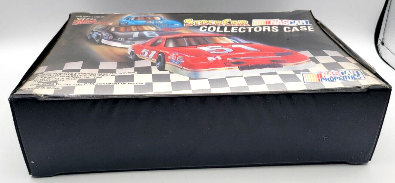 1990 Racing Champions NASCAR Stock Car Collectors Case With 24 Cars And Cards