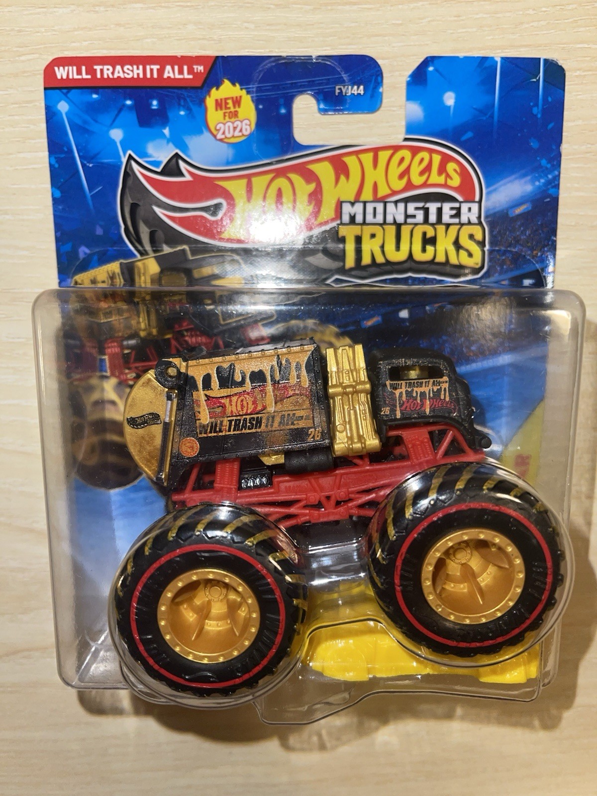 HOT WHEELS MONSTER TRUCK CHASE REDLINE LOT NIGHT SHIFTER MILK MONSTER WILL TRASH