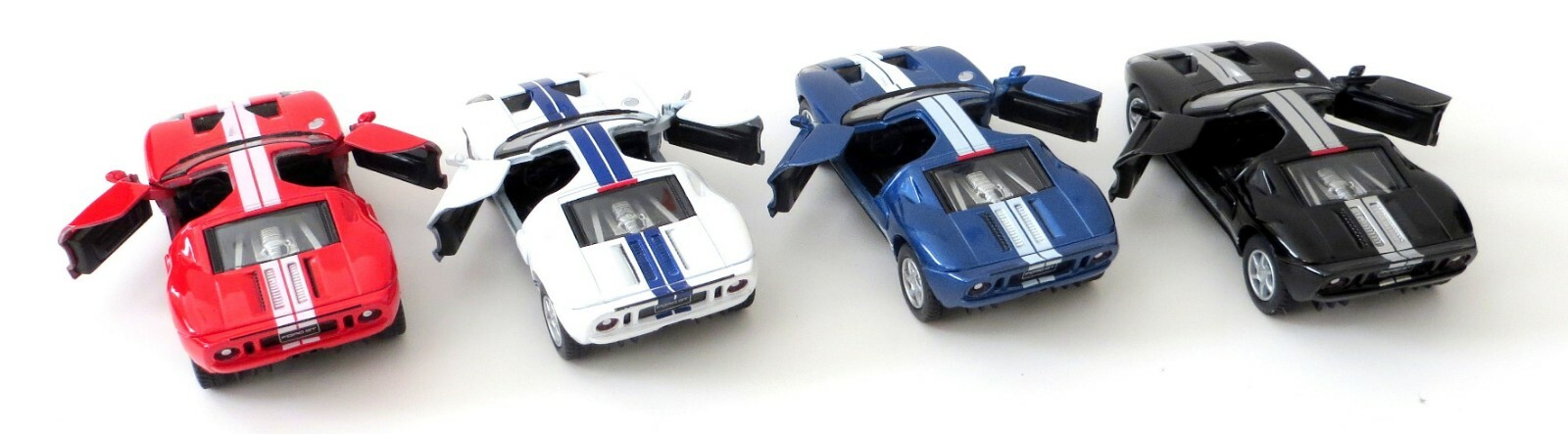 Set of 4 Kinsmart 1/36 Scale 2006 Ford GT with Pullback Action