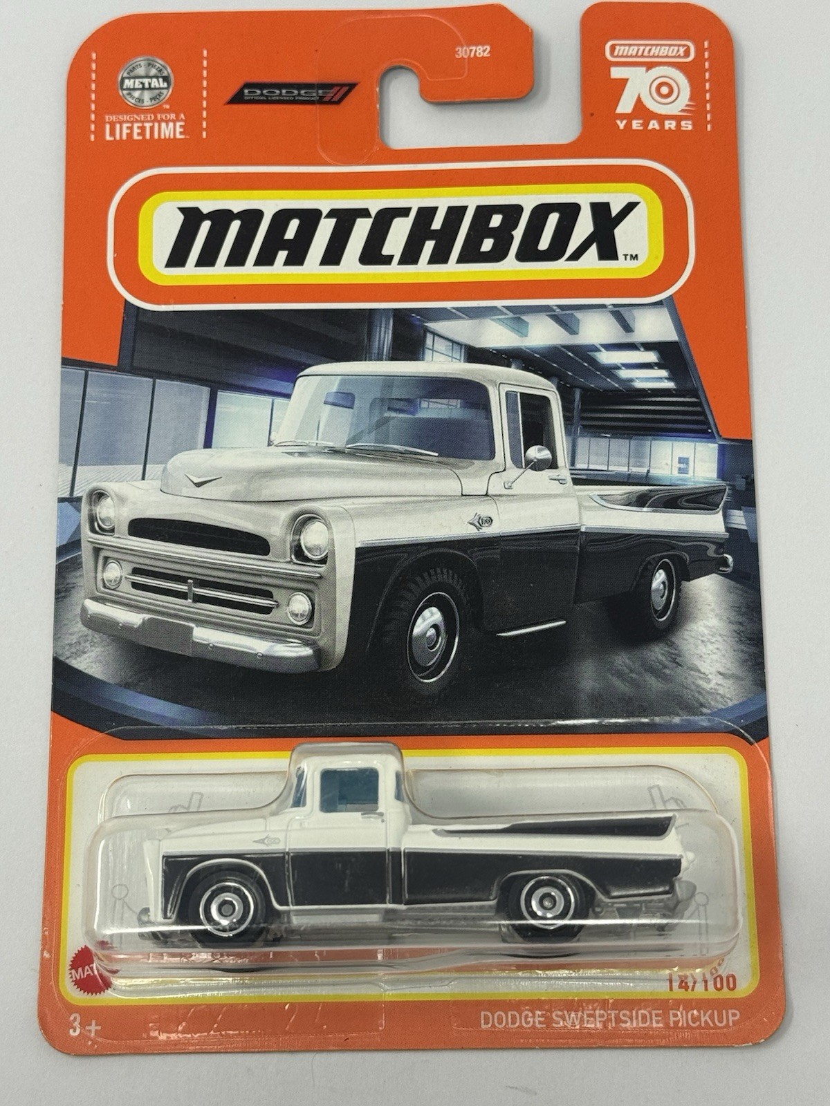 Matchbox 70 Years White Dodge Sweptside Pickup Truck #14 B6