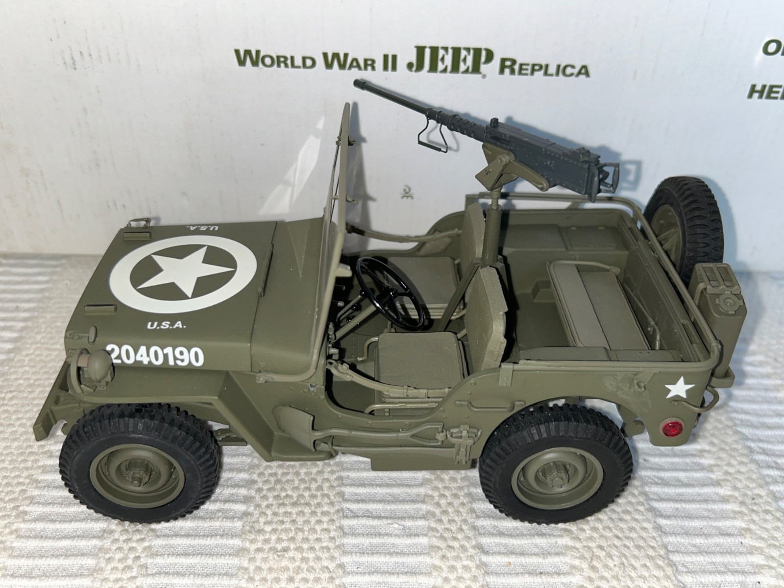 Danbury Mint 1:16 World War II WW2 Willy’s Scout Jeep Replica Die-Cast 1994