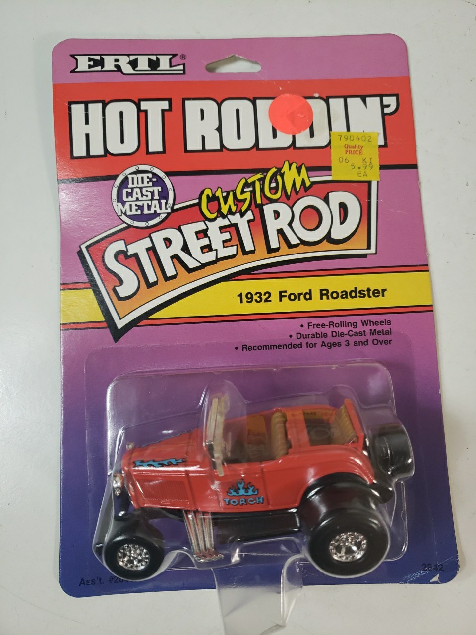 Vintage Ertl 1989 Hot Roddin Custom Street Rod ’32 Ford Roadster New On Card