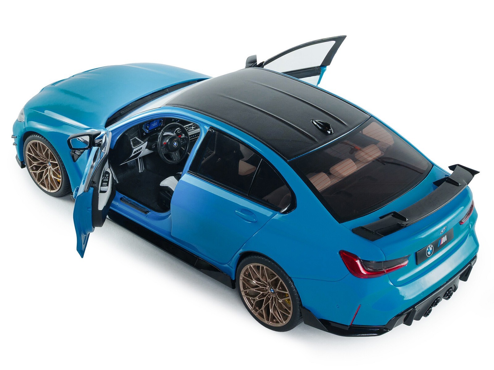 2024 BMW M3 COMPETITION DAYTONA BEACH BLUE 1/18 DIECAST MODEL BY SOLIDO S1814303