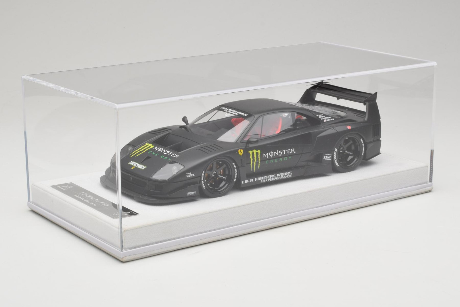 Ferrari F40 LB Works Monster Energy Matt Black 1:18 BBA | REMC026