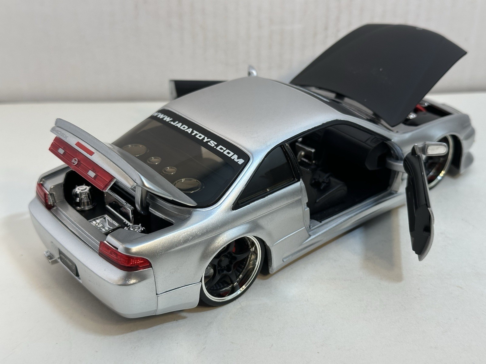 JADA OPTION D 1998 NISSAN 240SX (S-14) SILVER 1:24 DIECAST MODEL CAR NEW NO BOX