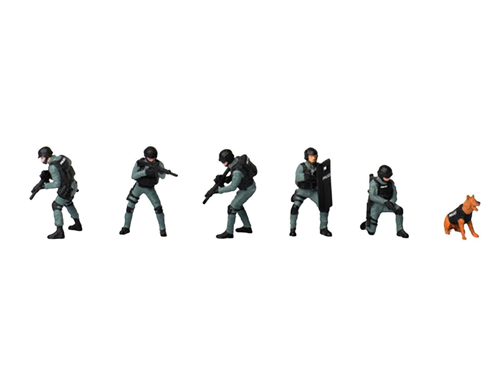 “TACTICAL OPS ALPHA TEAM” 6 PC FIGURE SET FOR 1/64 BY AMERICAN DIORAMA AD-2440MJ